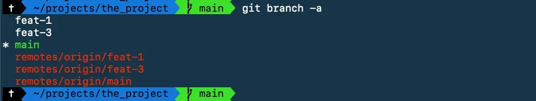 Git list branches